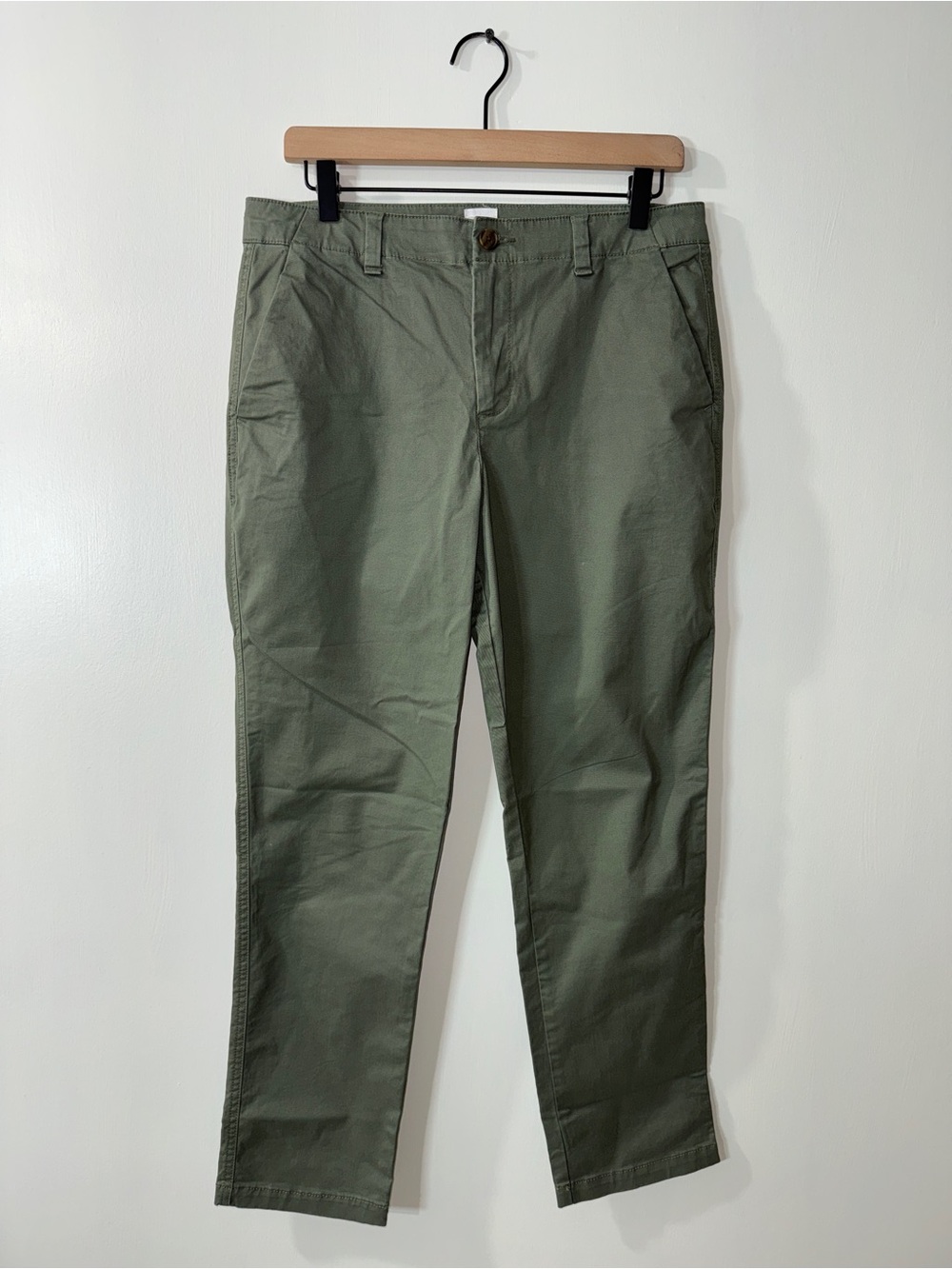 WP12 {GAP} "Girlfriend Chino" Green Khaki Tapered Straight Leg Pants